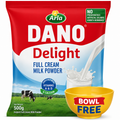 DANO DELIGHT FULL CREAM MILK POWDER 500G BOWL FREE