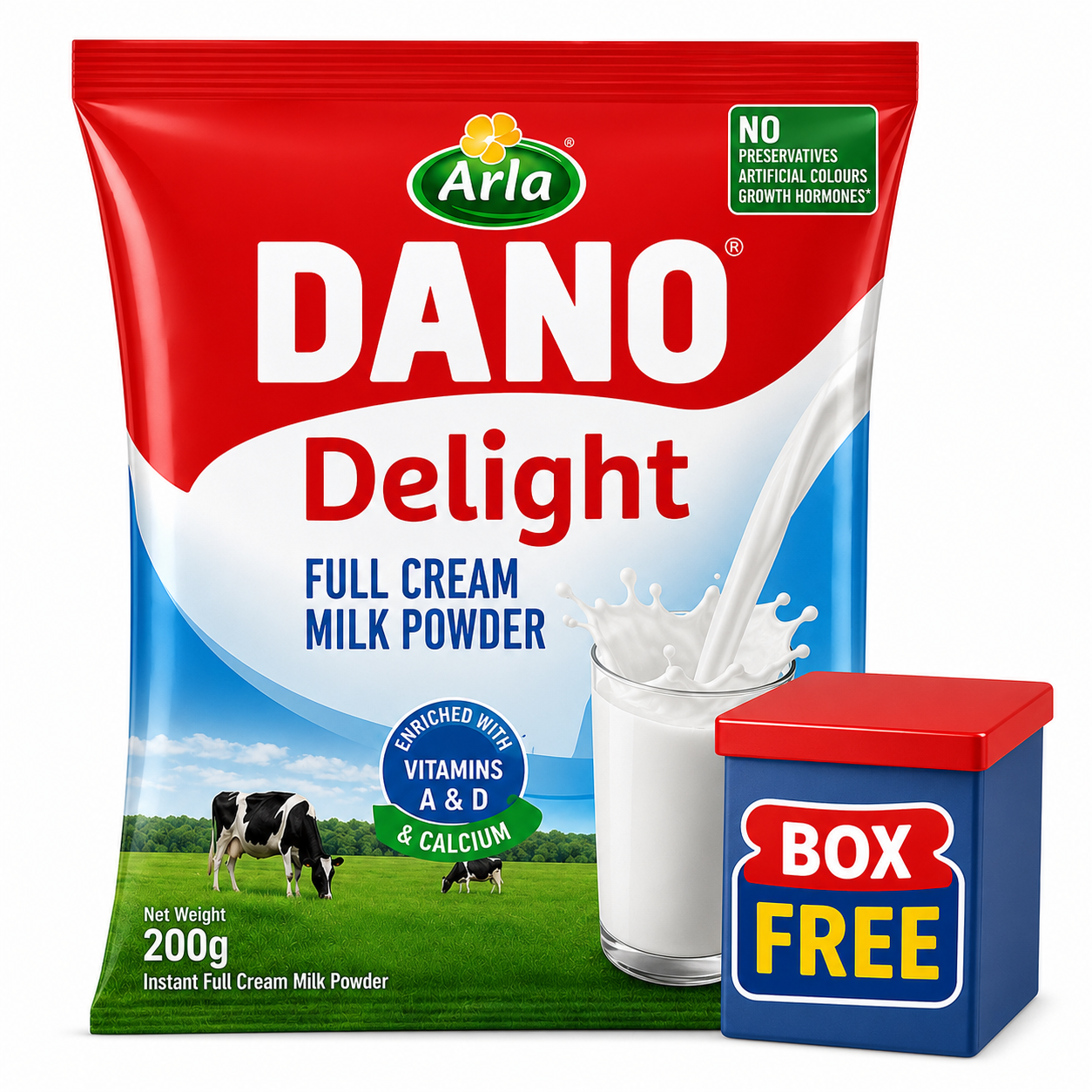 DANO POWER FULL CREAM MILK POWDER 200G - BOX FREE