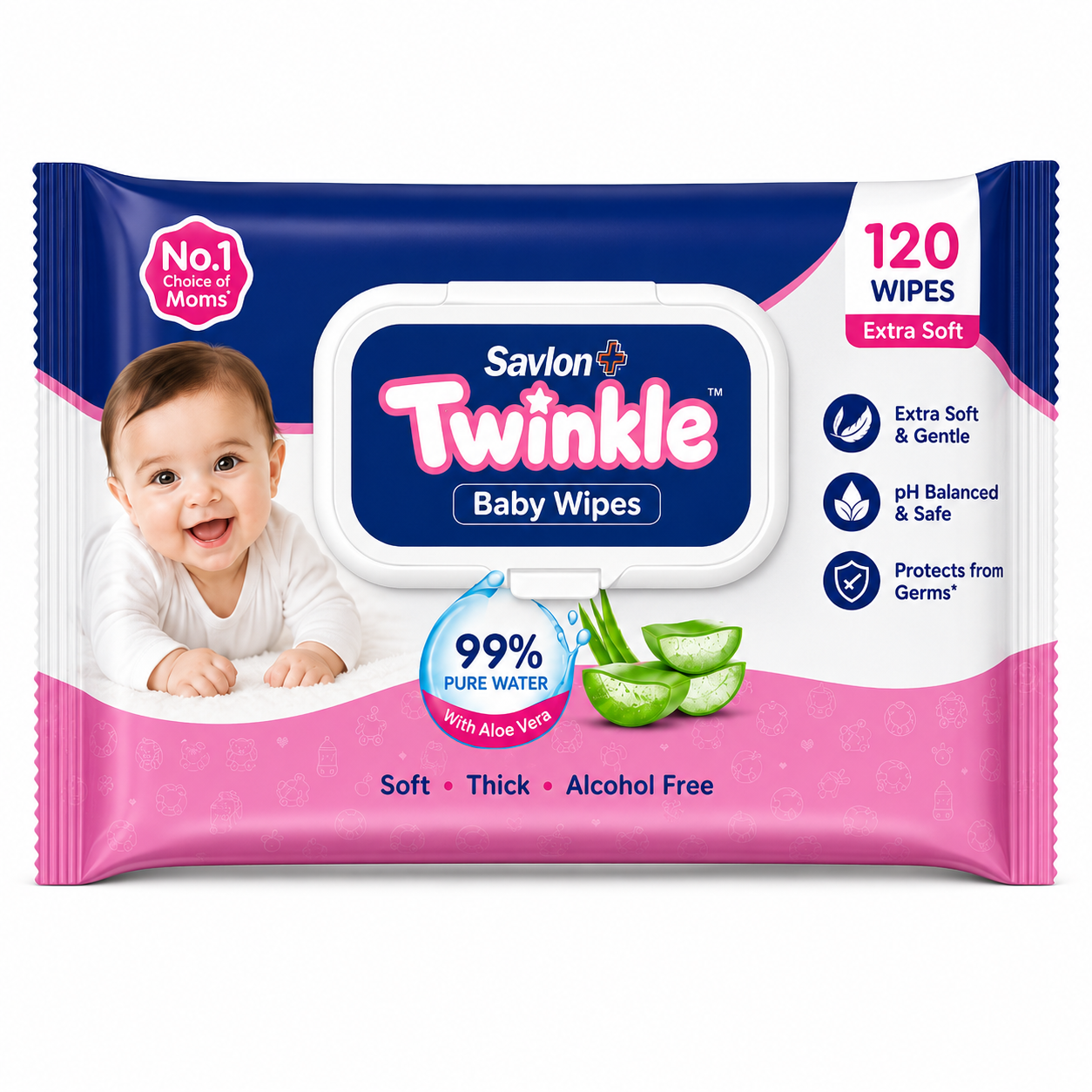 TWINKLE BABY WIPES POUCH 120P