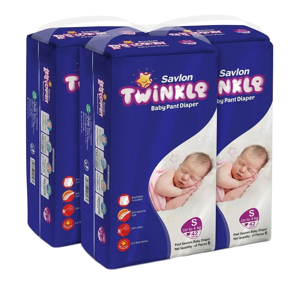 SAVLON TWINKLE BABY DIAPER 32 PIECES